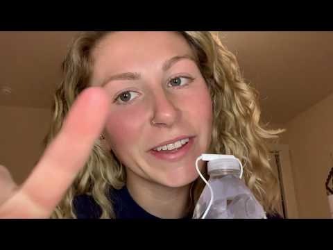 ASMR// tapping on hair products, whispering