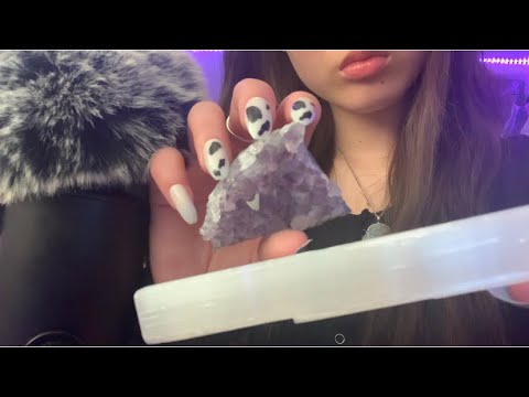 ASMR Fast Tapping and Scratching on Crystals