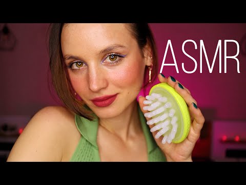 ASMR Oil Face Massage, Scalp Treatment (layered sounds, no talking)