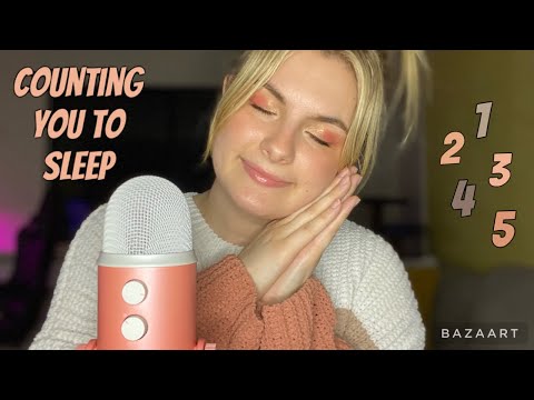 ASMR | Counting You to Sleep w/ Up Close Hand Movements + A Little Spanish/French