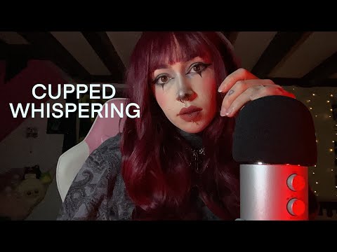 Cupped Whispering ASMR | Rambling, Lipgloss Application, Hand Sounds, Hair on the Microphone