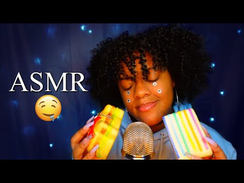 ASMR - ♡ STICKY/CRACKLING SQUISHIES IN YOUR EARS 🤤 (SO SATISFYING) ♡