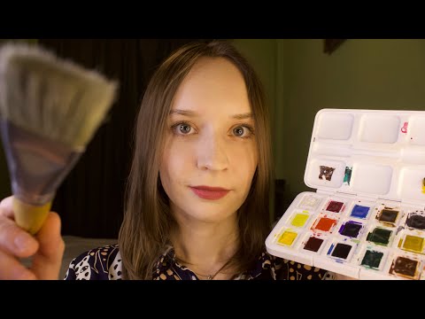 [ASMR] Painting on your face! (Lots of personal attention, mouth sounds, trigger words)