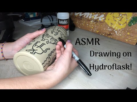(ASMR) Drawing on Hydroflask + Ramble