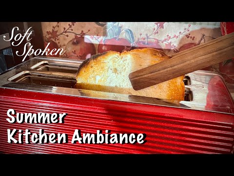 ASMR Summer Kitchen Ambiance (Soft spoken w/humming) An hour of kitchen sounds! Use headphones...