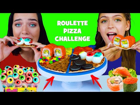 ASMR ROULETTE PIZZA CHALLENGE | EATING SOUNDS LILIBU