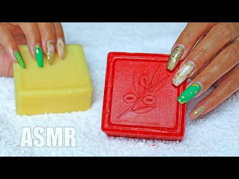 ASMR SOAP Satisfying TAPPING & Scratching  | АСМР Режу мыло ТАППИНГ ногтями 100% МУРАШКИ