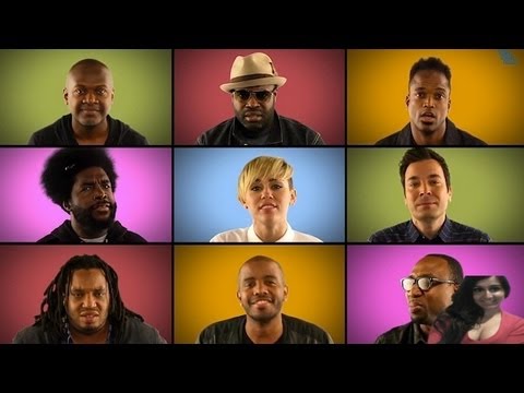 Jimmy Fallon Music Video  The Roots Sing "We Can't Stop" With Miley Cyrus  - my thoughts