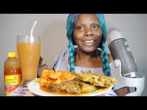 Candy Yams With Marinade Smothered Fried Fish ASMR Eating Sounds