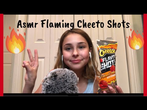 Asmr ~ Eating Flaming Shots | Hot Cheeto Ball 🔥🔥| Eating