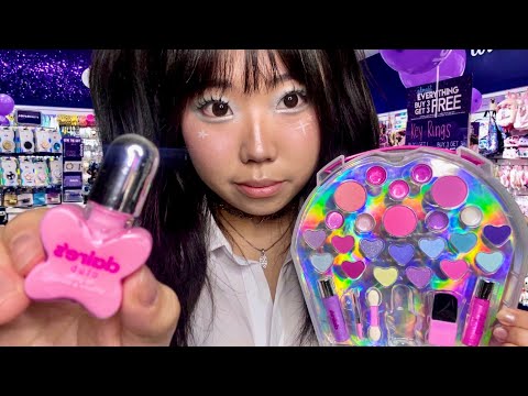 ASMR Big sis who works at Claire's does your makeup💜