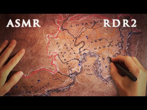 ASMR 1hr Map Drawing | Red Dead Redemption 2