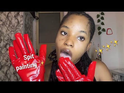 ASMR SPIT PAINTING| Mouth Sounds~ inaudible whispering~ Triggers-Tingles✨