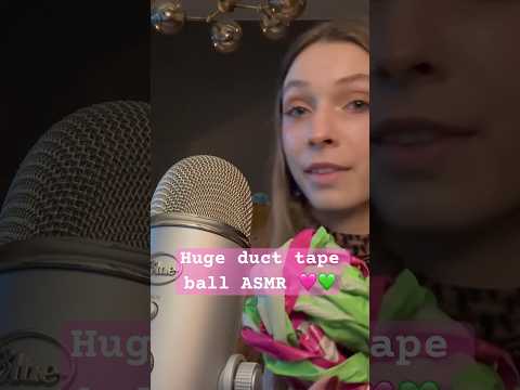 Huge ball made out of colorful duct tape 💚💖 • ASMR •