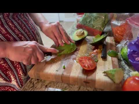 ASMR - Preparing/Eating Cobb Salad - Soft Spoken