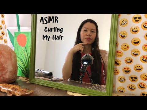 ASMR Curling My Hair. Why is the sound of the cord so nice?! (soft whisper)🥱