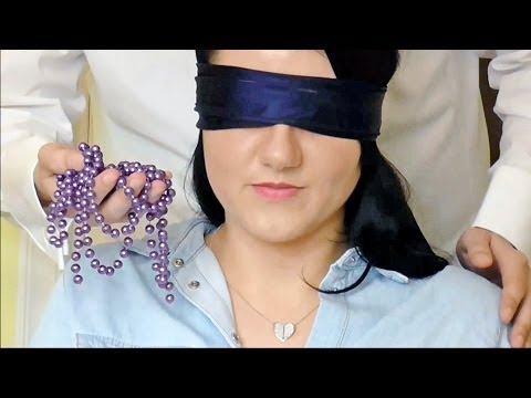ASMR Role Play Binaural Neck Massage ear to ear whisper trigger therapy blindfolded
