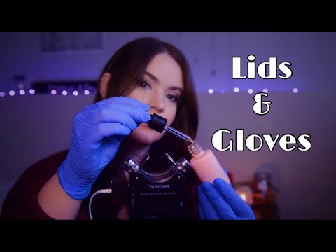 [ASMR] Slow Lid Sounds with Layered Glove Sounds
