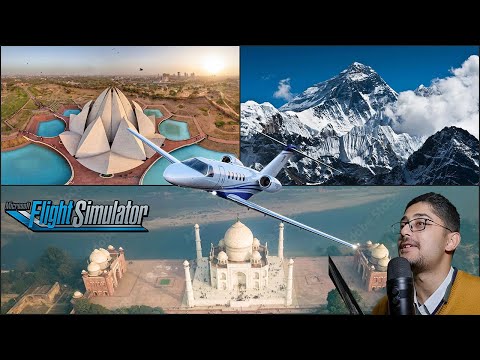 ASMR Hindi- Flying to Taj Mahal, Mount Everest with Me ✈️ (Flight Simulator Game)