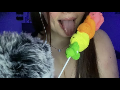 ASMR Eating Peeps and Gummies (mouth sounds)