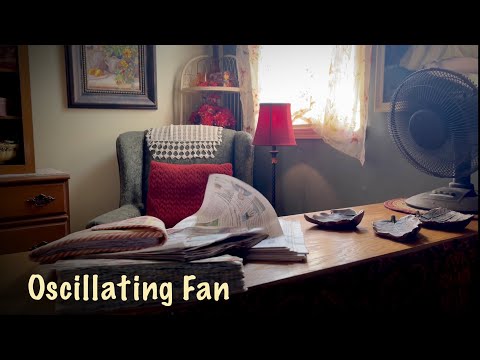 ASMR Fan blowing with pages flipping (No talking) Daylight to dusk. Lo-fi~