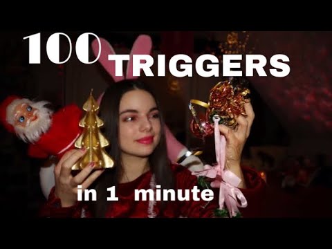 ASMR 100 triggers in 1:256🎄☃️