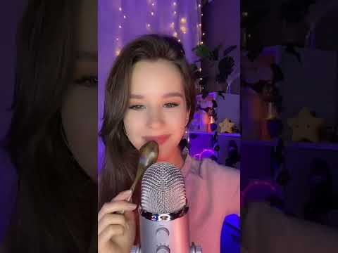 ASMR Wooden spoon and fork Mouth sounds