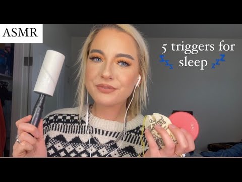 ASMR | 5 tingly triggers for sleep (99% chance of sleep)