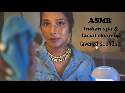 Indian ASMR | Indian spa & facial cleanup | extremely tingly layered sounds to make you fall asleep