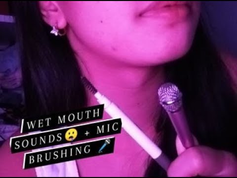 Wet Mouth Sounds with Mic Brushing | ASMR