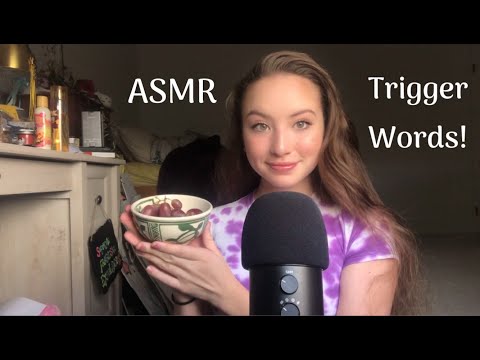 (ASMR) Trigger Words + Eating Grapes