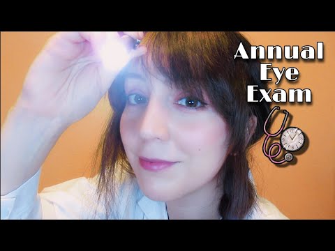 ⭐ASMR Annual Eye Exam, Doctor Roleplay (Touching Face, Light Triggers)