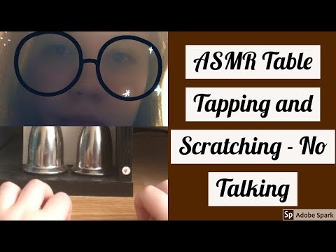 ASMR Wooden Table tapping and scratching - No Talking