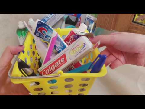 ASMR ~ Cleaning My Bathroom ~ What's In My Bathroom ~  Low Voice ~ Scrubbing, Wiping, Shaking