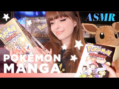ASMR 📕  Pokemon Manga Triggers! Tapping, Page Flipping, Gripping & Whispered Reading for Sleep 😴 💤