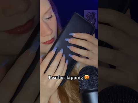 leather tapping😍 watch FULL VIDEO👉🏻 #tapping#beepowerasmr#asmr#asmrtapping