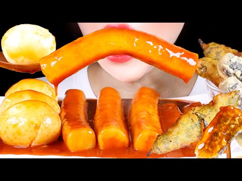 ASMR Spicy Giant Rice Cakes and Boiled Eggs | Garaetteok Tteokbokki | Eating Sounds Mukbang