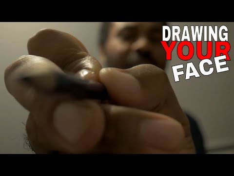 ASMR Drawing YOUR Face Roleplay | VISUAL TRIGGERS with Colored Pencils | Anxiety Relief