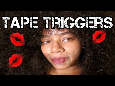 Asmr Tape Sounds + Ripping, Tearing, Sticky & Mouth Taped talking with Lipstick | Tape Tapping