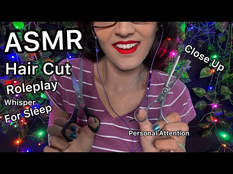 ASMR Haircut Roleplay 💜 - Personal Attention Close Up 💇🏻‍♀️💇🏼✂️✂️