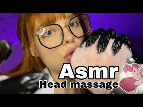 Asmr - head massage | mouth sounds | doctor role play