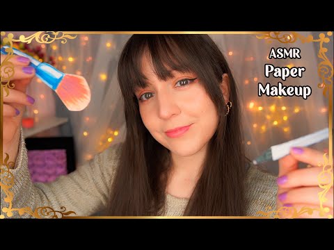 ⭐ASMR Paper Makeup [Sub] Doing Your Makeup with PAPER Cosmetics (Mouth Sounds)