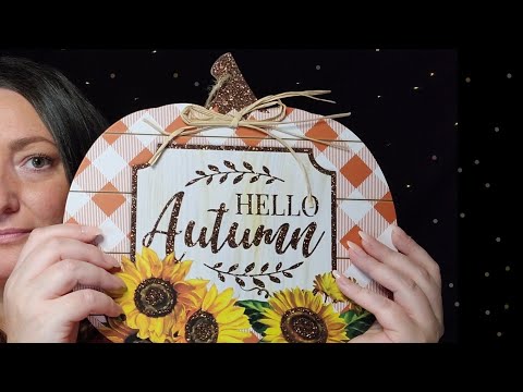ASMR With Fall Decorations Tapping/Scratching(Whispered)