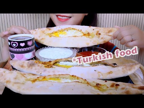 ASMR Kiymali Pide (Turkish food) EATING SOUNDS | LINH ASMR