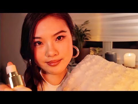 ASMR~Getting You Ready For Bed🌙Scalp Massage, Face Touching💫