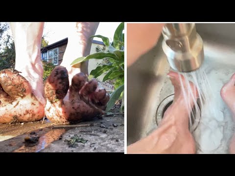 ASMR muddy feet. Short and sweet. Exfoliate using what nature provides. Lo-fi.