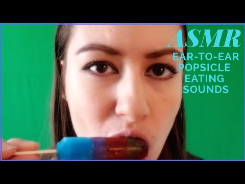 💚 ASMR - Eating a Popsicle Ear-to-Ear 💚