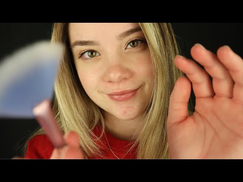 ASMR Sweet Simple PERSONAL ATTENTION Ear To Ear Whispers, Face Brushing, Hand Movements, Affirmation