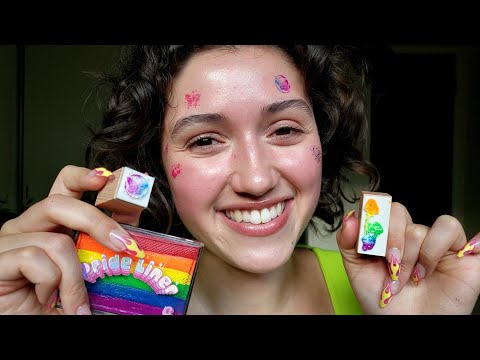 ASMR Trying Stamp Makeup Hacks (tapping, close whispering, crinkles)