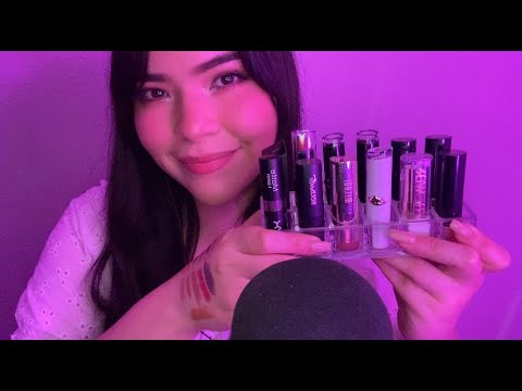 ASMR Lipstick Collection (Tapping, Swatching, Lid Sounds)